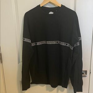 Dickies Black Long Sleeve Tee with Gray Accents